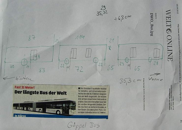 Faller Car-System Doppel-Gelenkbus mit 5 Achsen